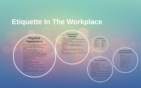 Etiquette In The Workplace by Hannah Alumbaugh on Prezi