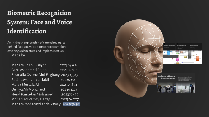 Biometric Recognition System: Face and Voice Identification by mariam ...