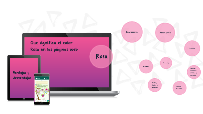 significado del color rosa en una página web by Ale Girón