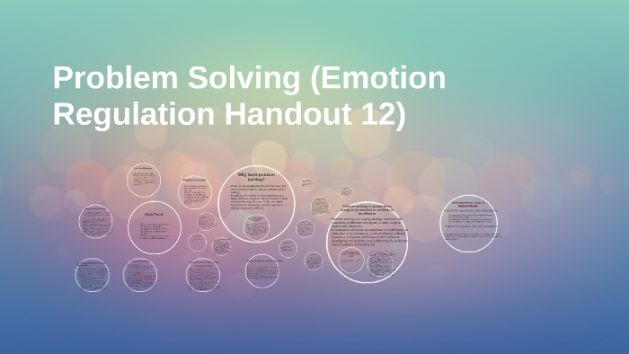 problem solving emotion regulation