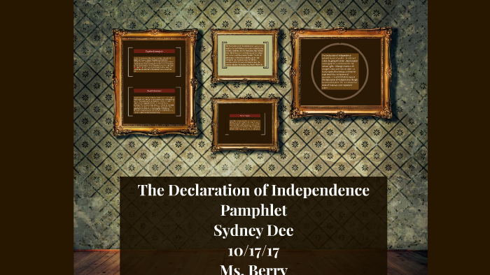 what pamphlet influenced the declaration of independence