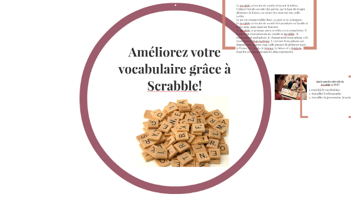 Améliorer son vocabulaire grâce à Scrabble! by Marielle Moser on Prezi
