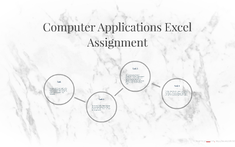 computer applications excel assignment