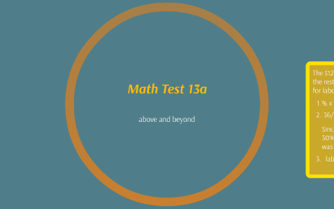 Math Test 13a by Alexandra Samson on Prezi