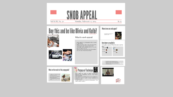 Snob Appeal By Olivia Lofblad On Prezi