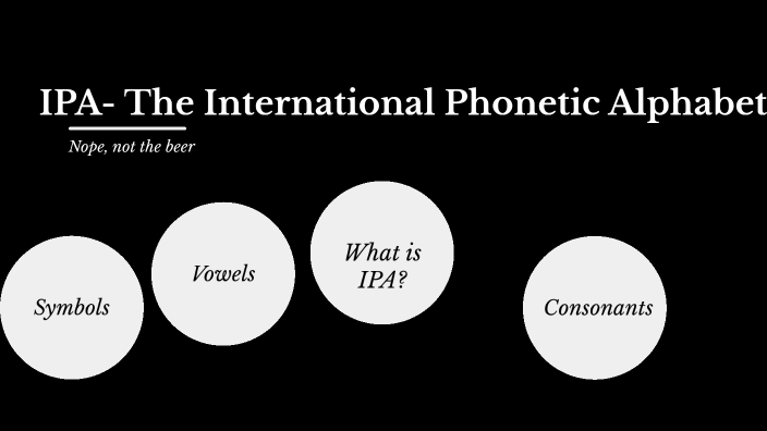 The International Phonetic Alphabet by Dallas Chorley