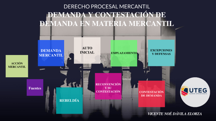 DEMANDA Y CONTESTACIÓN DE DEMANDA EN MATERIA MERCANTIL by Noé Dávila on