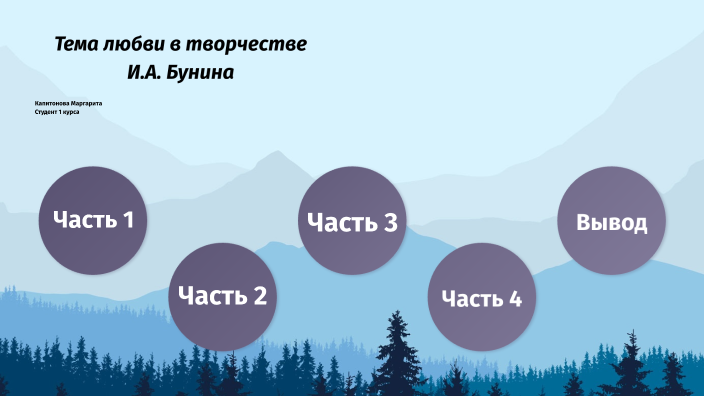 Тема любви в творчестве бунина проект