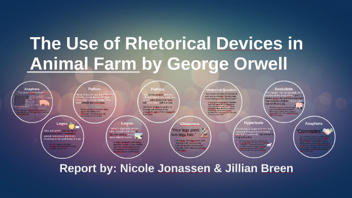 The Use of Rhetorical Devices in Animal Farm by Geoge Orwell by jillian  breen