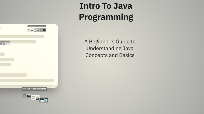 Intro To Java Programming by Muhammad Hussein on Prezi