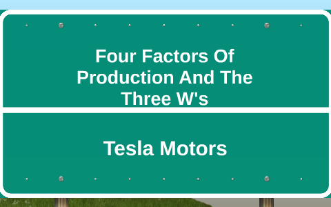 four main factors of production