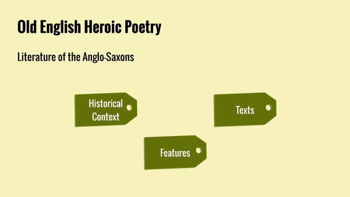 write a short essay on old english heroic poetry