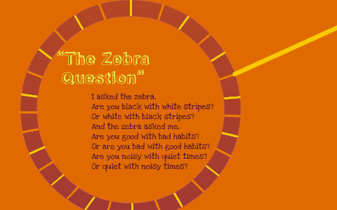 "The Zebra Question" by gabby wb