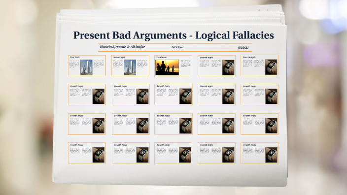 Present Bad Arguments Presentation by Student: Hussein Ajrouche on Prezi