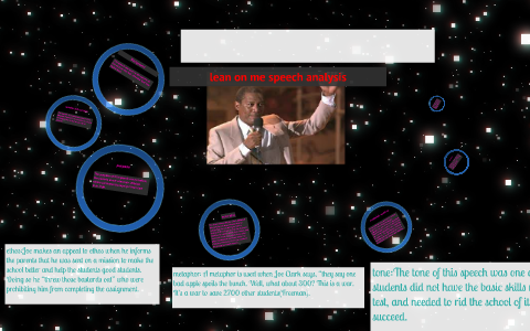 Lean On Me Speech Analysis By Samantha Jackson