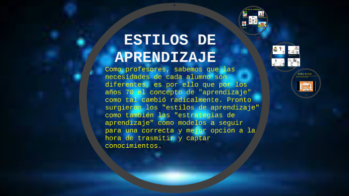 ESTILOS DE APRENDIZAJE by marcela Peña cruz on Prezi