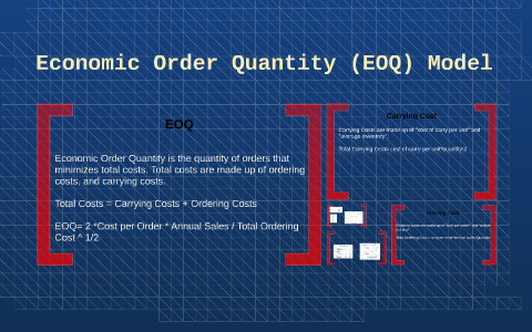 Economic Order Quantity Model By On Prezi