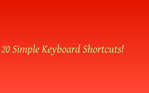 prezi presentation keyboard shortcuts