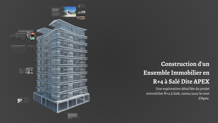 Batiment R42 Construction d'un Ensemble Immobilier en R+4 à Salé Dite APEX by ...