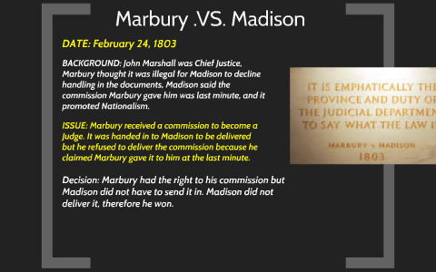 marbury v madison importance