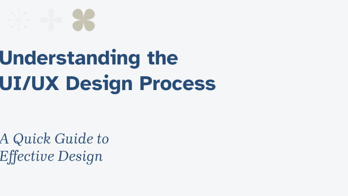 Understanding the UI/UX Design Process by Mohit Raj on Prezi
