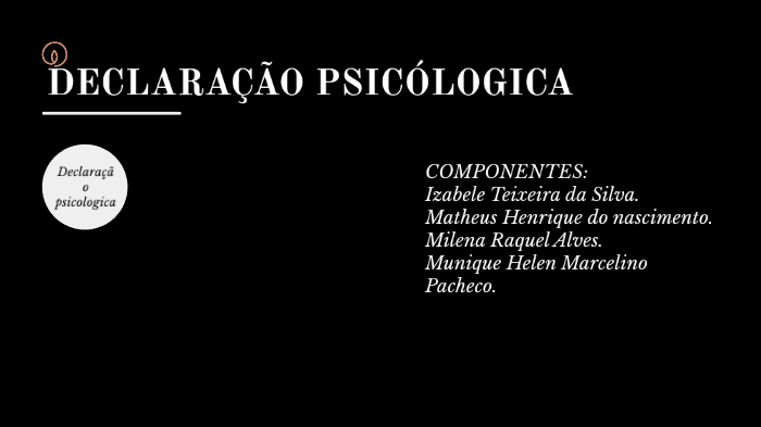 Declaração Psicológica by Izabelli Silva