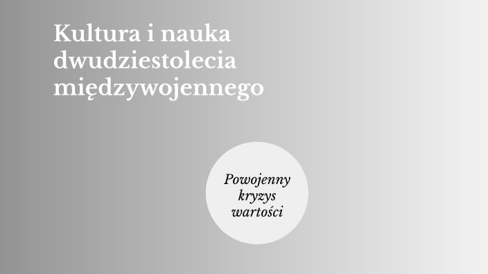Kultura i nauka dwudziestolecia międzywojennego by Wiktoria Kujawska on
