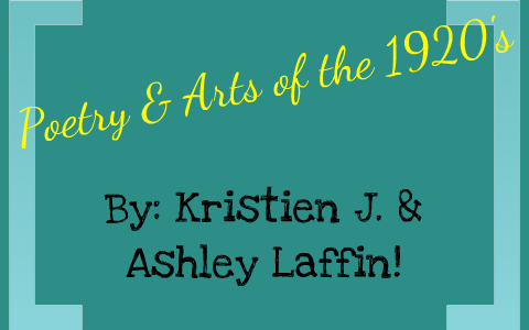 The 1920 Poems and Art by Ashley Laffin