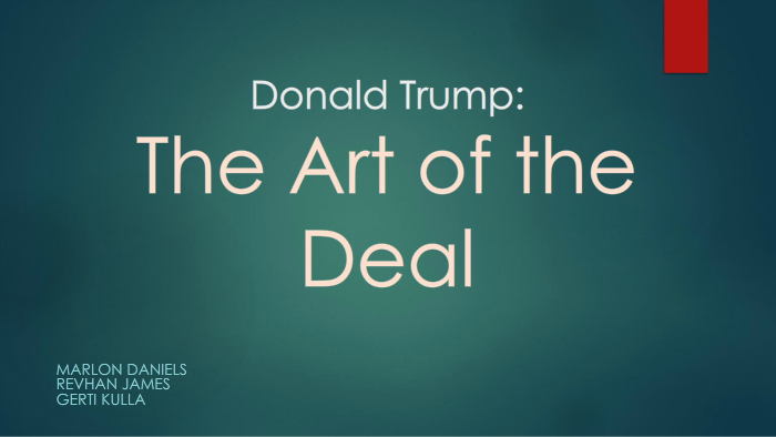 The Art Of The Deal By