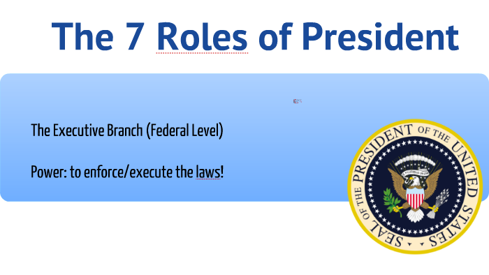 The Executive Branch And The 7 Roles Of The President By Laura Thrower