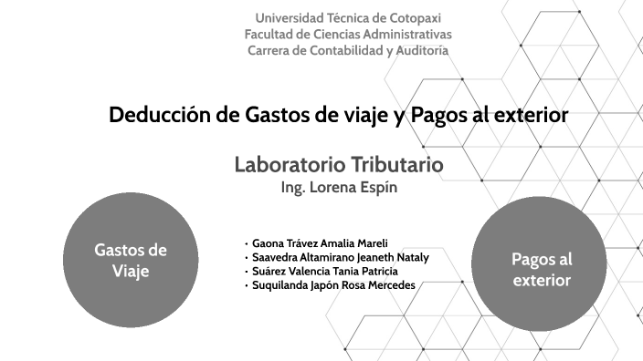 Deducción Gasto De Viaje Y Pagos Al Exterior By Tania Suarez On Prezi