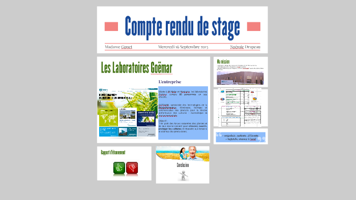 Compte rendu de stage by Noémie Tout Court on Prezi