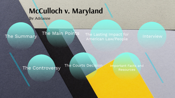 McCulloch V. Maryland By Adrianne Missling On Prezi