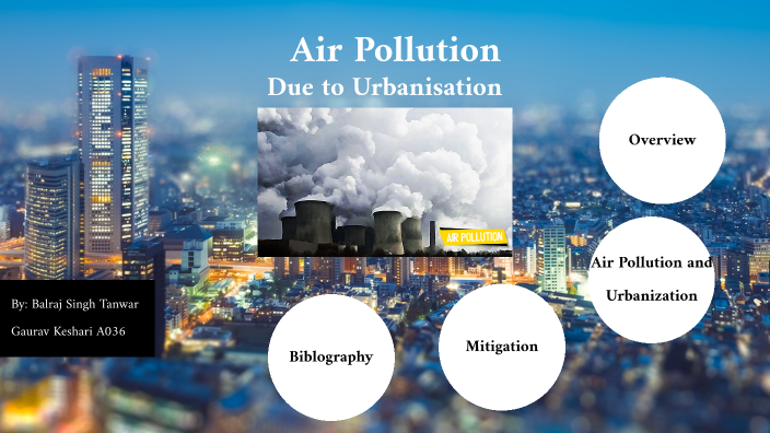 essay on air pollution due to urbanization