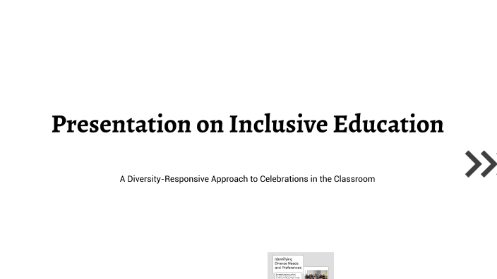 Presentation on Inclusive Education by Ferre Vancaester on Prezi