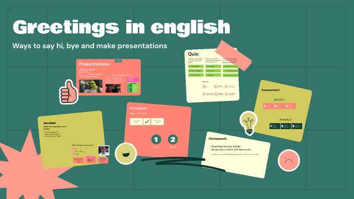 Standard | Lesson 1 | Greetings in english by Luiza Coelho on Prezi