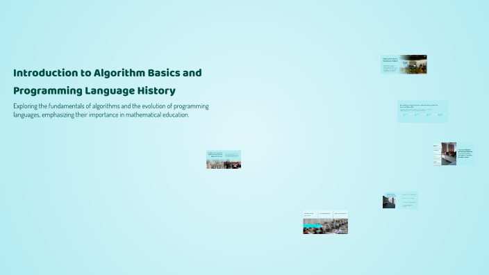 Introduction to Algorithm Basics and Programming Language History by ...