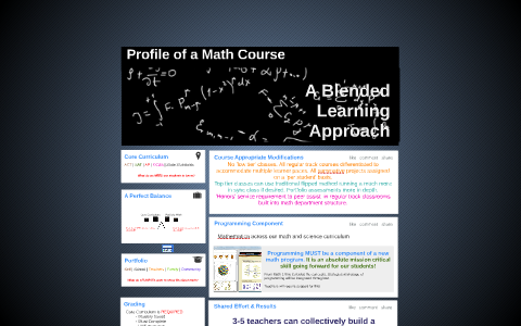 A New Profile of a Math Course by Brian Gervase on Prezi