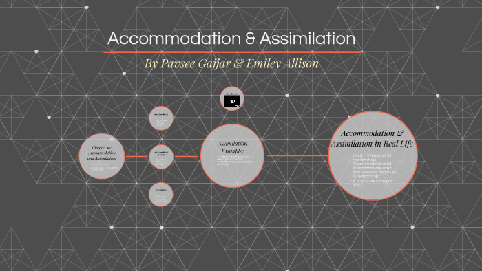 Examples of assimilation and accommodation hot sale