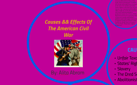 Causes && Effects Of The American Civil War by alita abram on Prezi