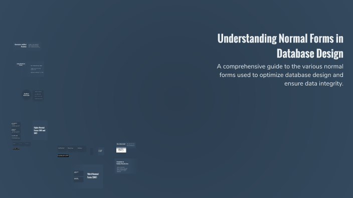 Understanding Normal Forms in Database Design by Shreshta C on Prezi