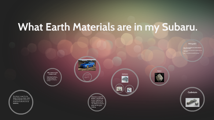 What Earth Materials are in my Subaru. by roman pacheco on Prezi