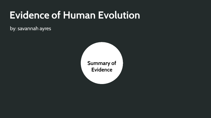 Evidence of Human Evolution by Savannah Ayres on Prezi