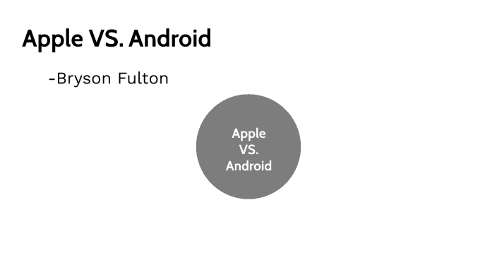 thesis statement for apple vs android