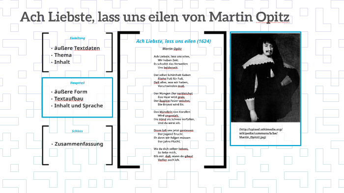 Ach Liebste Lass Uns Eilen Martin Opitz Analyse Ach Liebste, lass uns eilen by Lukas Dobrick on Prezi