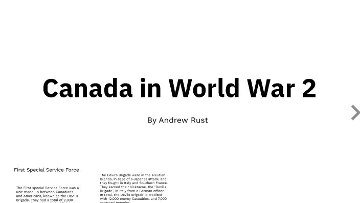 Canada in WW2 by andrew rust on Prezi