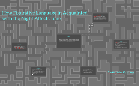 How Figurative Language In Acquainted With The Night Affect By Courtnie Walker