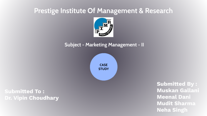 Marketing Management - Prestige Institute of Management