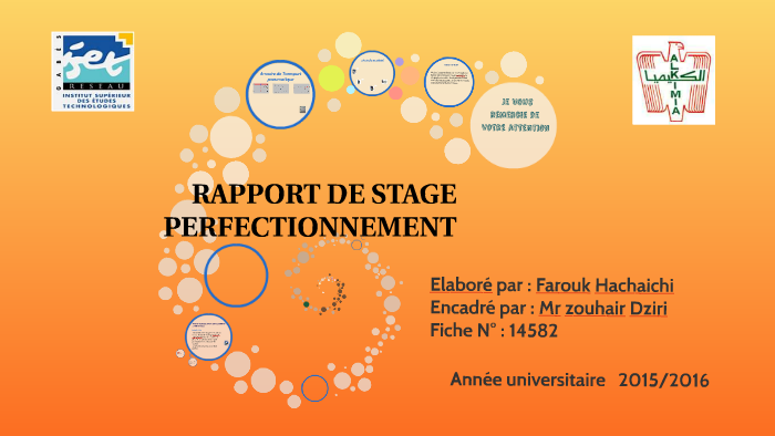 RAPPORT DE STAGE PERFECTIONNEMENT by hachaichi farouk