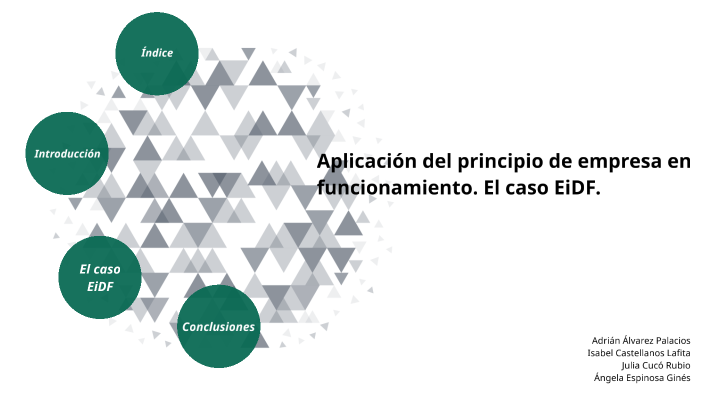 Principio de empresa en funcionamiento. by angela espinosa gines on Prezi